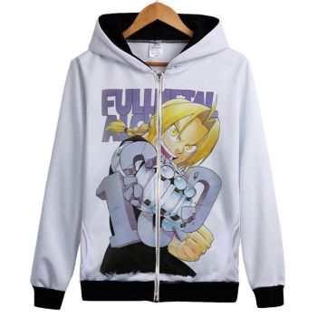Fullmetal Alchemist Hoodies &#8211; Zip Up New Anime Cosplay Hoodie