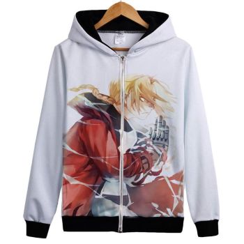Fullmetal Alchemist Hoodies &#8211; Zip Up White Coat Hoodie