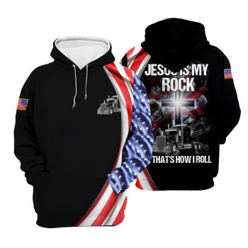  Loose Black Crosses Alphabet Car Pattern Jesus Hoodie