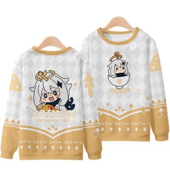 Light Yellow Trendy Genshin Impact Anime Paimon Hoodie
