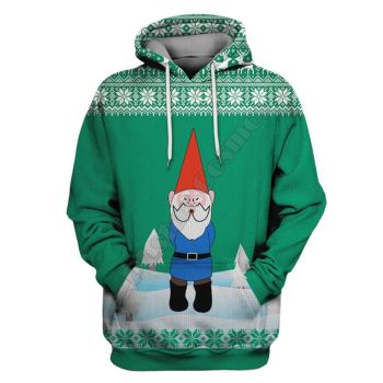  Gorgeous Green Santa Claus Pattern Christmas Hoodie