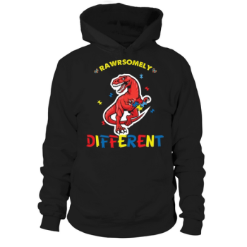 Rawrsomely Different Trex Autism Awareness Hoodies