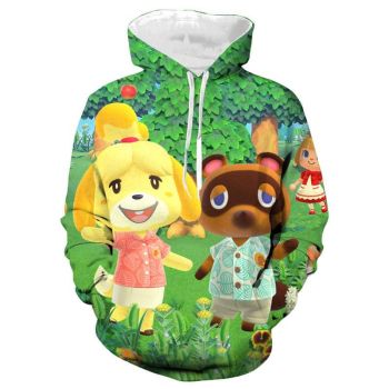 Game 3D Printed Animal Crossing Hoodie Sweatshirt Pullover