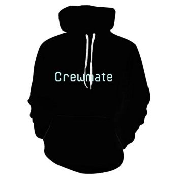 Game Among Us Hoodie &#8211; 3D Print Black Crewmate Pullover Hoodie