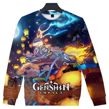 Game Genshin Impact Print 3D Capless Sweatshirt