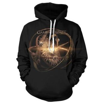 Game of Thrones Hoodie——Greyjoy Unisex 3D Print &#8220;Gear Sun&#8221; Hoodie