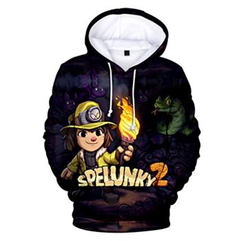 Game Spelunky 2 Hoodie &#8211; Anime Pullover Sweatshirt for Boys/Girl/Mens/Womens