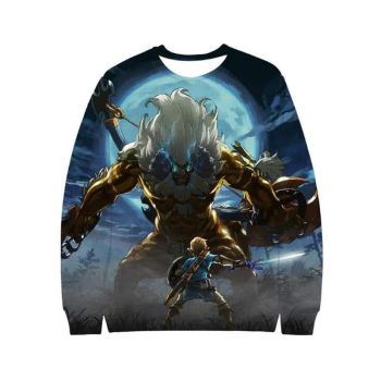 Game The Legend of Zelda Anime Link Majora&#8217;s 3D Crewneck Sweatshirt
