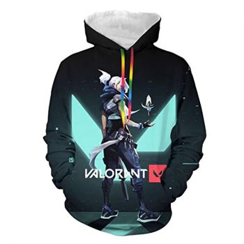 Game Valorant Hoodies &#8211; Jett Omen 3D Unisex Hooded Pullover Sweatshirt