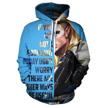 Game Valorant Hoodies &#8211; Sova 3D Unisex Hooded Pullover Sweatshirt
