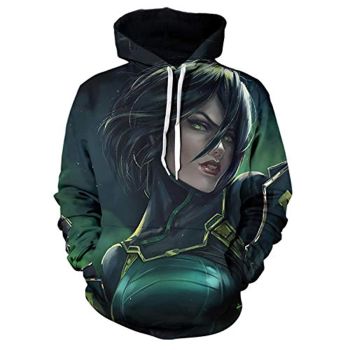Game Valorant Hoodies &#8211; Viper 3D Unisex Hooded Pullover Sweatshirt