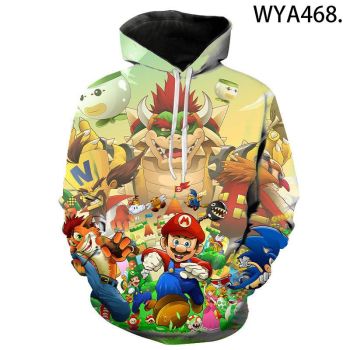 Games Super Mario 3D Hoodies DQS Smash Brother Sweatshirts