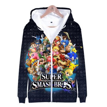 Games Super Mario Hoodies DQS Smash Brother 3D Hoodie Outerwear