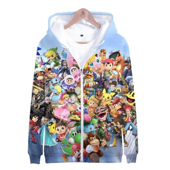 Games Super Mario Hoodies DQS Smash Brother 3D Hoodie Outerwear
