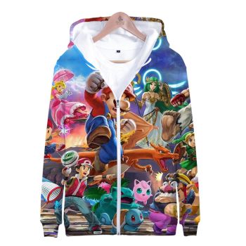 Games Super Mario Hoodies DQS Smash Brother 3D Hoodie Outerwear