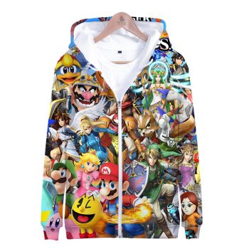 Games Super Mario Hoodies DQS Smash Brother 3D Hoodie Outerwear