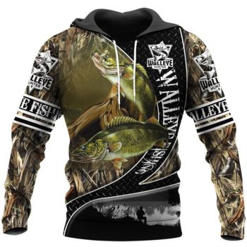 Loose Black Yellow Fish Pattern Animals Hoodie