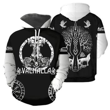 Loose And Fashion Black Dog Pattern Animals Hoodie