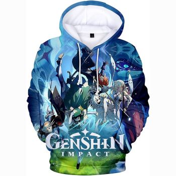 Genshin Impact Hoodies &#8211; 3D Game Pullover Hoodie