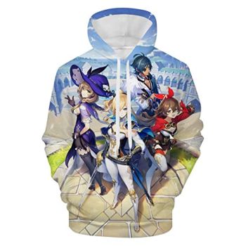 Genshin Impact Hoodies &#8211; 3D Game Pullover Hoodie
