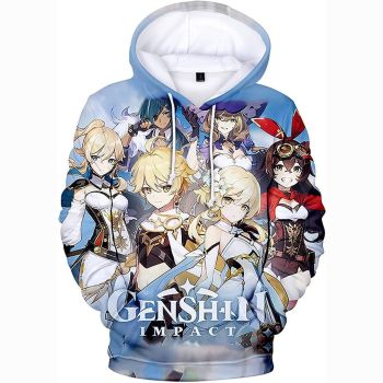 Genshin Impact Hoodies &#8211; 3D Game Pullover Hoodie