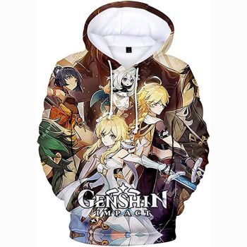 Genshin Impact Hoodies &#8211; 3D Game Pullover Hoodie