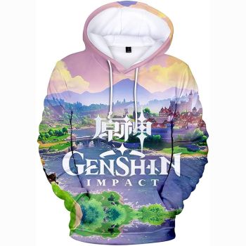 Genshin Impact Hoodies &#8211; 3D Game Pullover Hoodie
