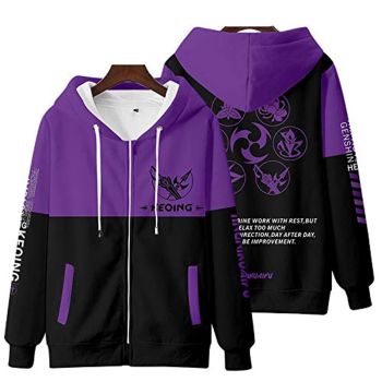 Genshin Impact Hoodies &#8211; 3D Hooded Zip Up Long Sleeve Casual Streetwear