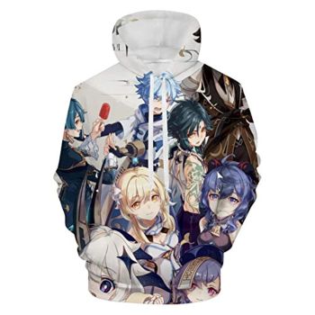Genshin Impact Hoodies &#8211; Barbara Qiqi 3D Game Pullover Hooded Sweatshirt