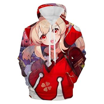Genshin Impact Hoodies &#8211; Klee Cute 3D Game Pullover Hooded Sweatshirt