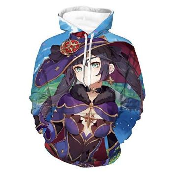 Genshin Impact Hoodies &#8211; Lisa 3D Game Pullover Hooded Sweatshirt