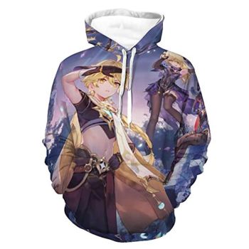 Genshin Impact Hoodies &#8211; Lumine 3D Game Pullover Hooded Sweatshirt