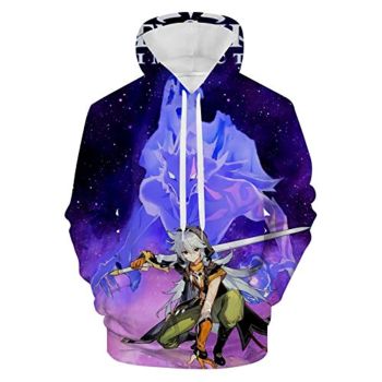 Genshin Impact Hoodies &#8211; Razor Purple 3D Game Pullover Hoodie