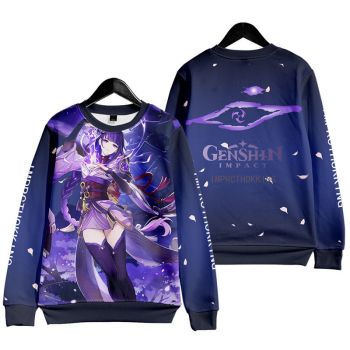 Temperament Genshin Impact Raiden Shogun Anime Orange Sweatershirt