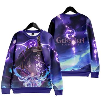 Atmospheric Genshin Impact Raiden Shogun Anime Ginger Sweatershirt