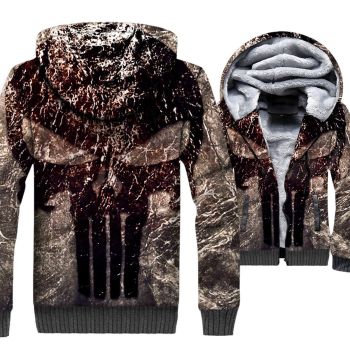Ghost Rider Jackets &#8211; Ghost Rider Skull Series Skull Demon Icon Super Cool Terror 3D Fleece Jacket