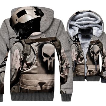 Ghost Rider Jackets &#8211; Ghost Rider Skull Series Skull Logo Icon Super Cool 3D Fleece Jacket