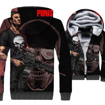 Ghost Rider Jackets &#8211; Ghost Rider Skull Series Skull Warrior Super Cool Terror 3D Fleece Jacket