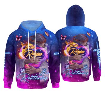  Popular And Vintage Colorful Finger Love Pattern Jesus Hoodie