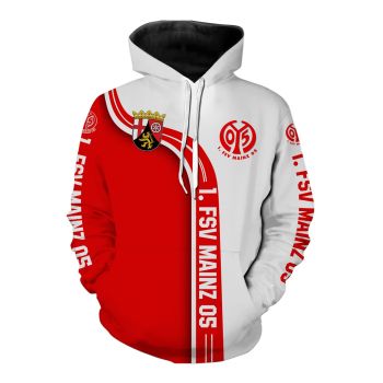 Temperament Red White Dog Pattern Animals Hoodie