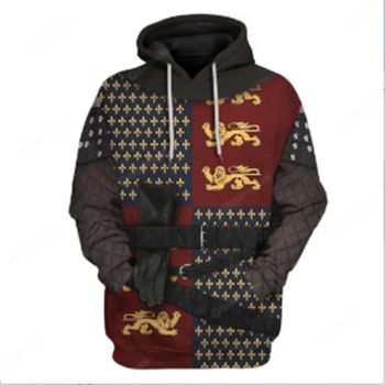  Loose And Fashion Black Belt Pattern Jesus Hoodie