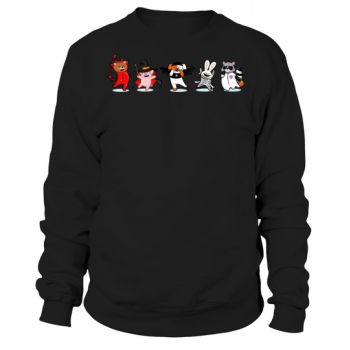 Cute Cartoon In Halloween Costumes Sweatshirt