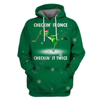  Cute Green Alphabet Pattern Christmas Hoodie