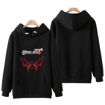 College Style Genshin Impact Hu Tao Black Hoodie