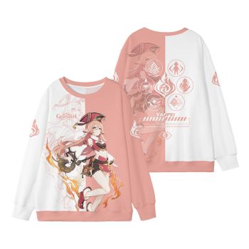 Elegant Genshin Impact Yanfei Anime Pink Sweatershir