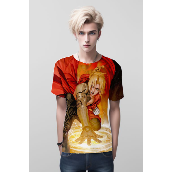 Sunny Orange Edward Elric From Fullmetal Alchemist Shirt - Embrace Adventurous Soul!
