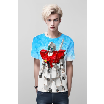 Gundam Blue Shirt - Embark on Galactic Adventures