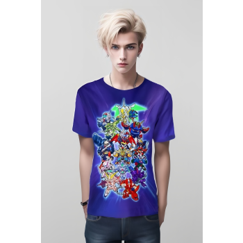 Gundam Blue-Purple Shirt - Unleash the Cosmic Power
