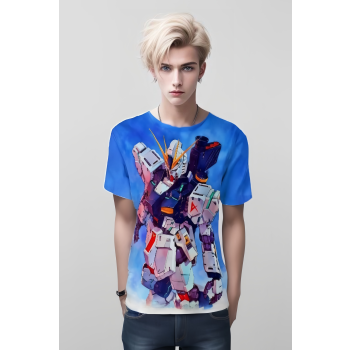 Gundam Blue Shirt - Embark on Galactic Adventures