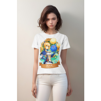 Jean from Genshin Impact and DQS Shirt Breezy White